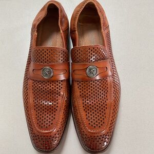 Stacy Adams Brown Men’s Leather Loafers with Moccasin Desi Size 10